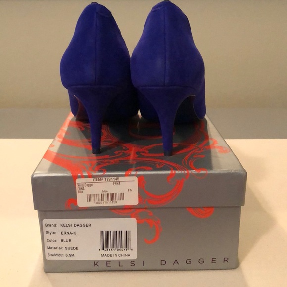 New Kelsi Dagger blue suede heels. - Picture 5 of 5